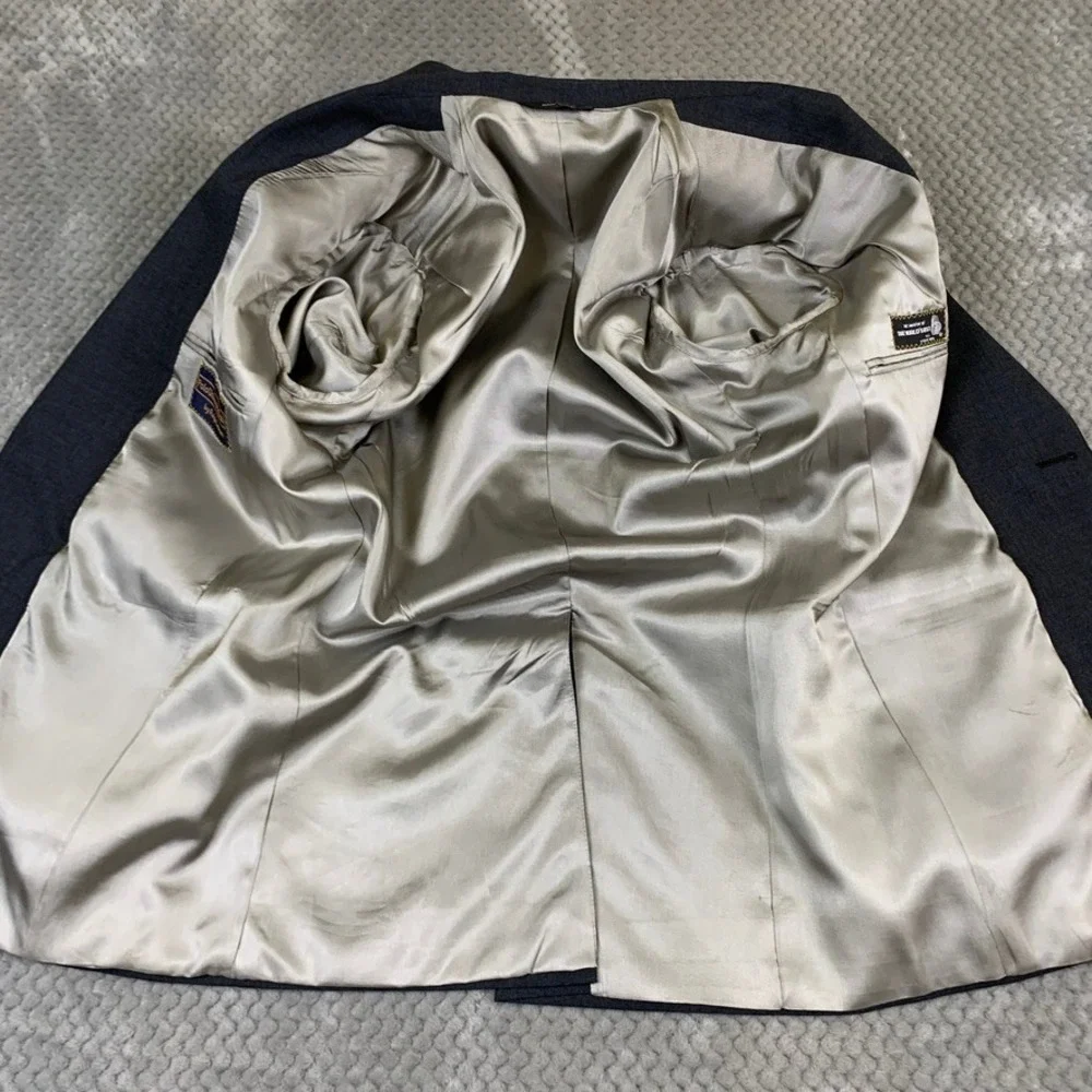 Vintage Polo University Club Ralph Lauren Gray Virgin Wool Blazer USA Mens 40R